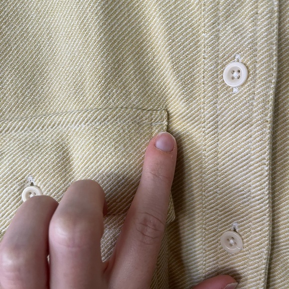 NWT Madewell Flannel Cargo Button-Up Shirt in Haystack White Women’s Size M - Picture 15 of 16